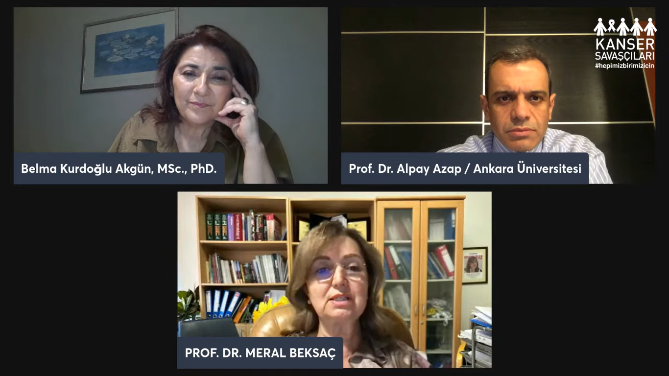 Dernek Başkanımız Belma Akgün, Prof. Dr. Meral Beksaç ve Prof. Dr. Alpay Azap ile Miyelom ve Kan Kanserleri Hakkında Canlı Yayın
